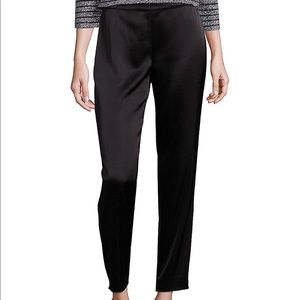 St John Caviar liquid satin cropped ankle pants